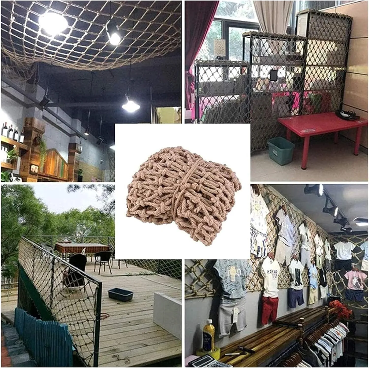Climbing Net, Garden Climbing Support Plant Net, Outdoor Playground Swing Treehouse, Suitable for Outdoor Sports(1 * 1m(3.3 * 3.3ft))
