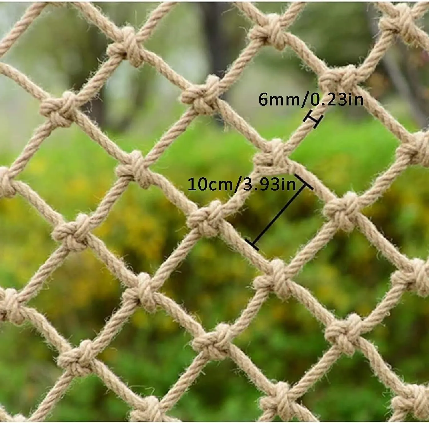 Climbing Net, Garden Climbing Support Plant Net, Outdoor Playground Swing Treehouse, Suitable for Outdoor Sports(1 * 1m(3.3 * 3.3ft))