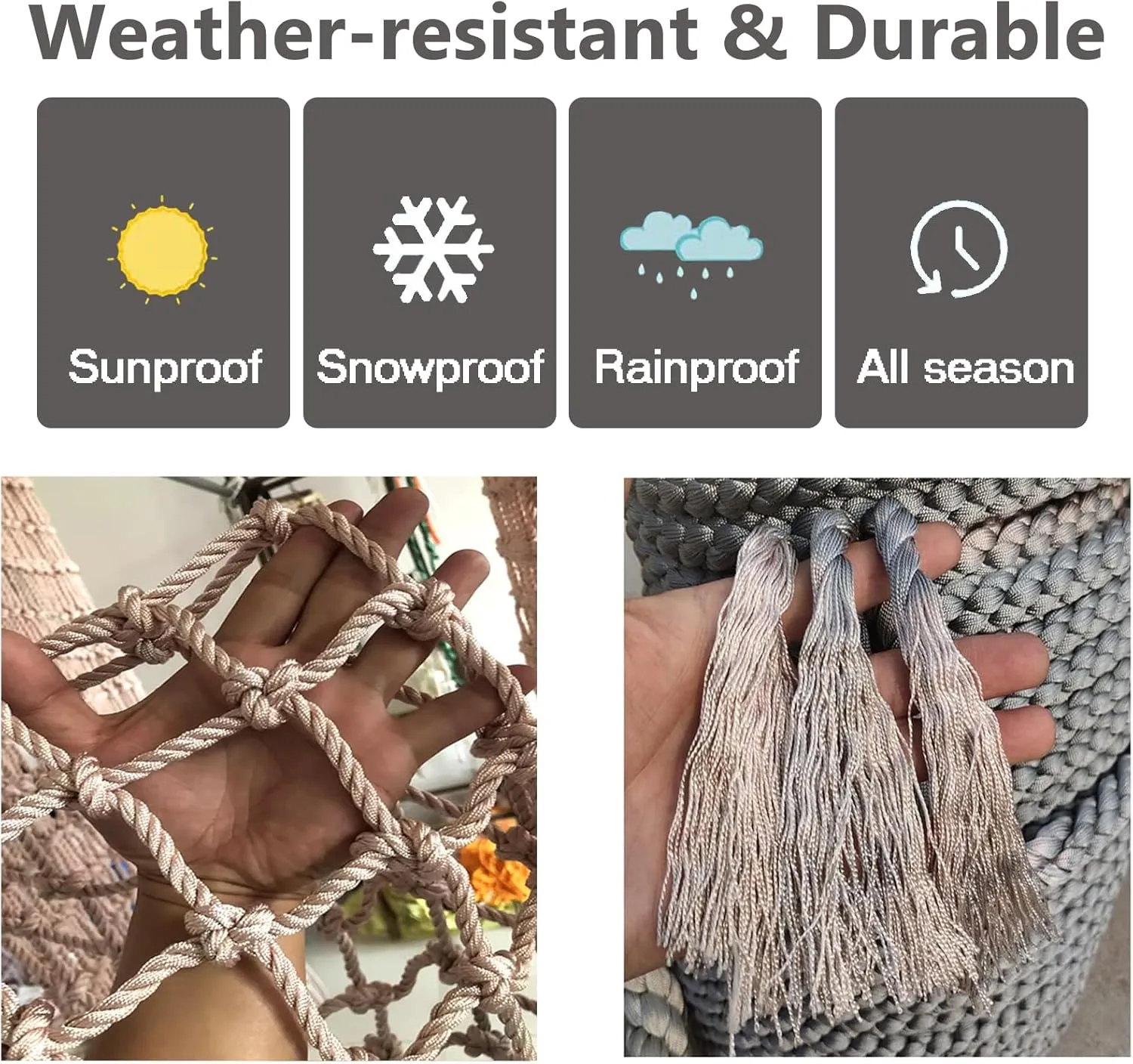Climbing Net,Heavy Duty Large Climbing Cargo Net for Kids Outdoor, Military Playground Equipment, Rope Ladder,Treehouse, Jungle Gyms,24.6 * 32.8ft