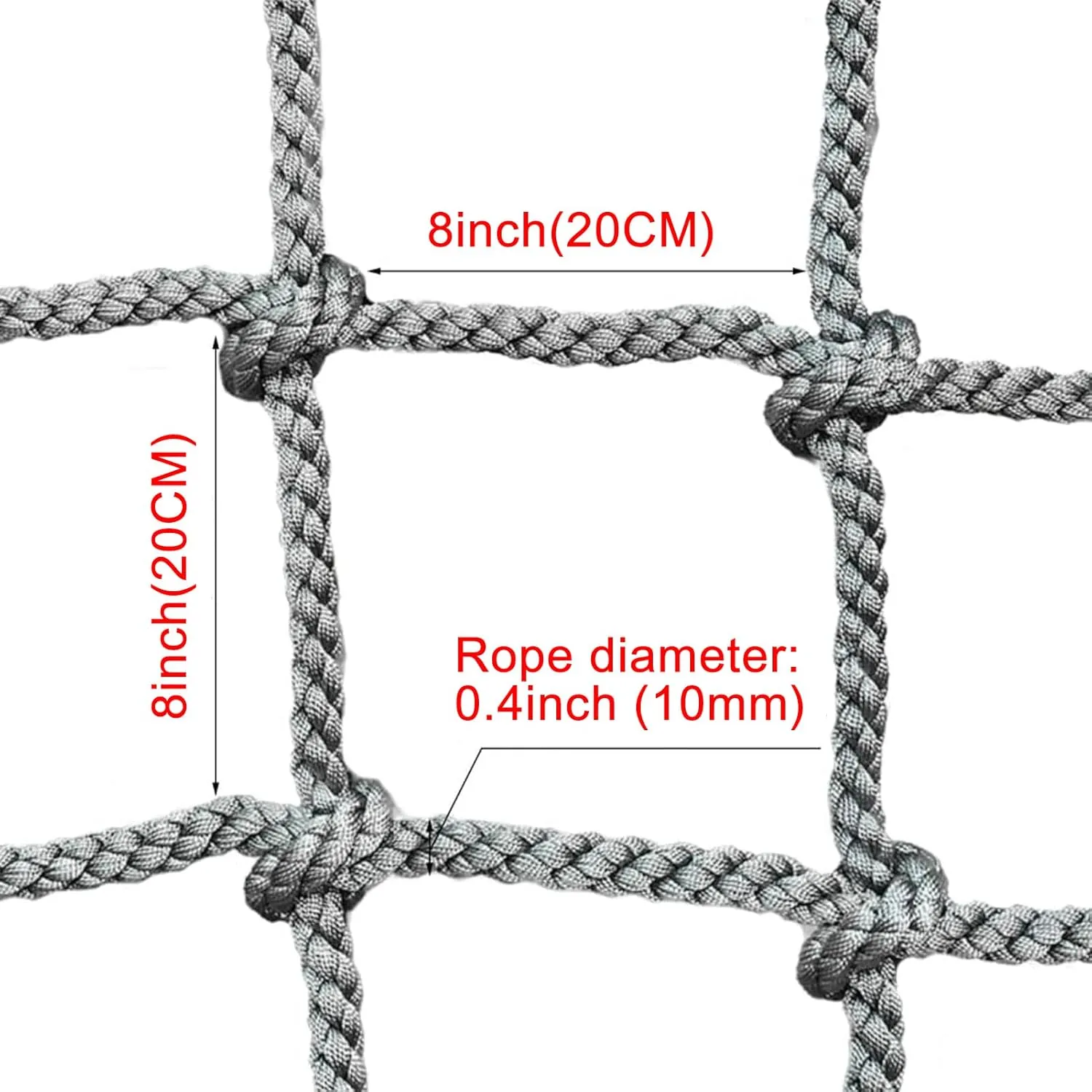 Climbing Net,Heavy Duty Large Climbing Cargo Net for Kids Outdoor, Military Playground Equipment, Rope Ladder,Treehouse, Jungle Gyms,24.6 * 32.8ft
