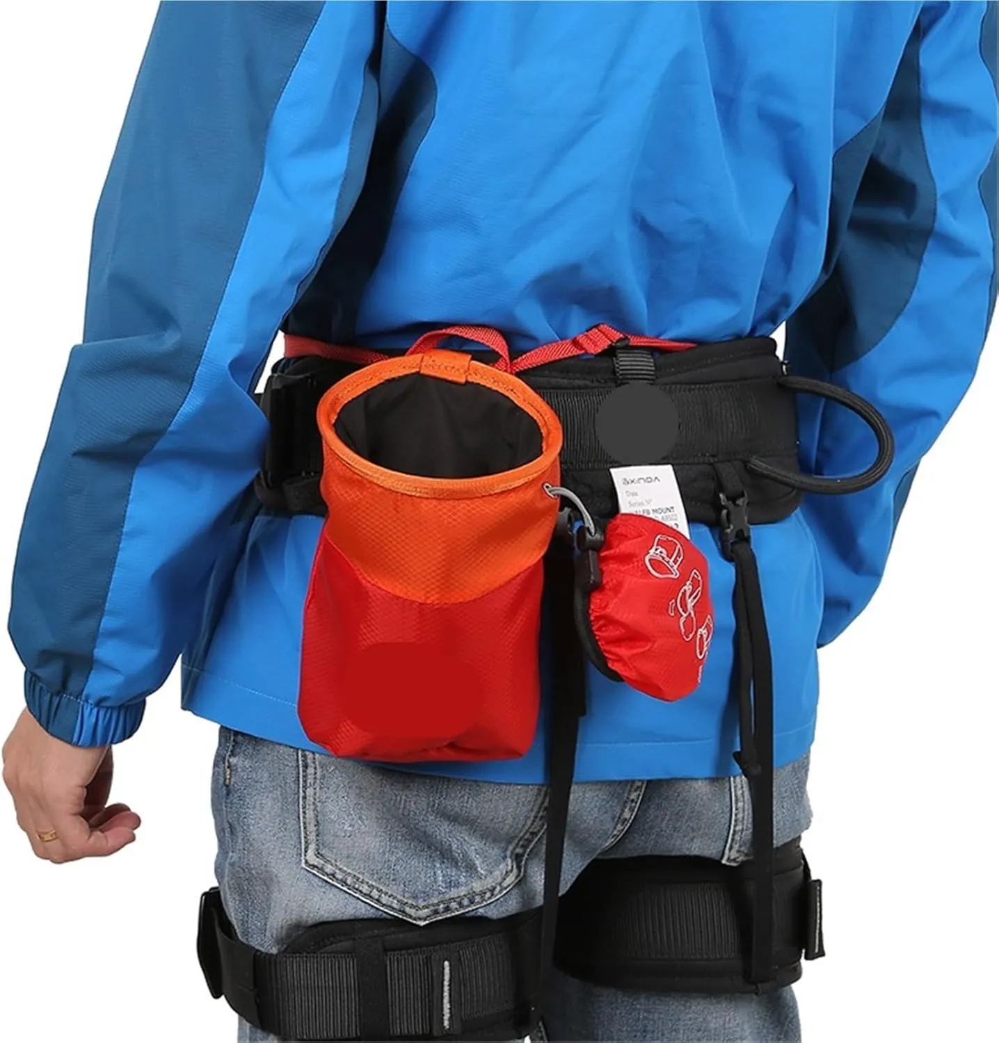 Climbing Powder Bag Outdoor Arrival Light Chalk Bag for Rocking Climbing Bouldering Men and Women Climbing Gym Magnesium Bag(Blue)