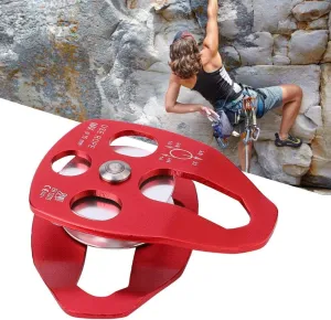 Climbing Pulley Side Plate Aluminum Outdoor Rock Climbing Dual Pulley Zip Line Rescue Cable Trolley