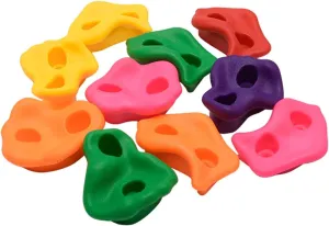 Climbing Rock Set, 10pcs Assorted Color Climbing Children Hand Feet Holds, Plastic Climbing-Wall Grips, for Kids Indoor Outdoor Playground Backyard Toys, with Screws