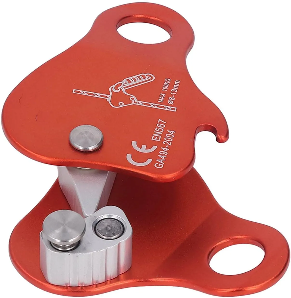 Climbing Rope Grab Aluminum Alloy Self Locking Stopper for Outdoor Mountaineering Rock Climbing
