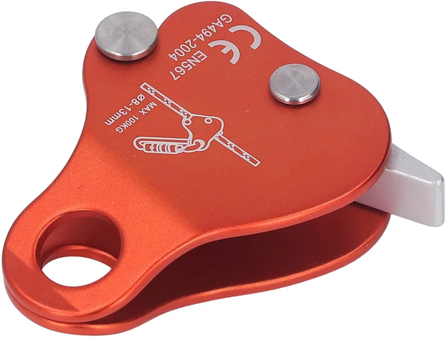 Climbing Rope Grab Aluminum Alloy Self Locking Stopper for Outdoor Mountaineering Rock Climbing