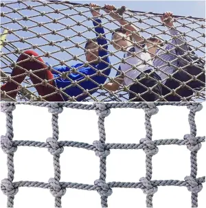 Climbing Rope Net for Kids,Net Climbing Cargo Net Rope Ladder for Kids Outdoor, Tree Backyard Playground Swing(Size:10 mm,Color:9.8x9.8ft)