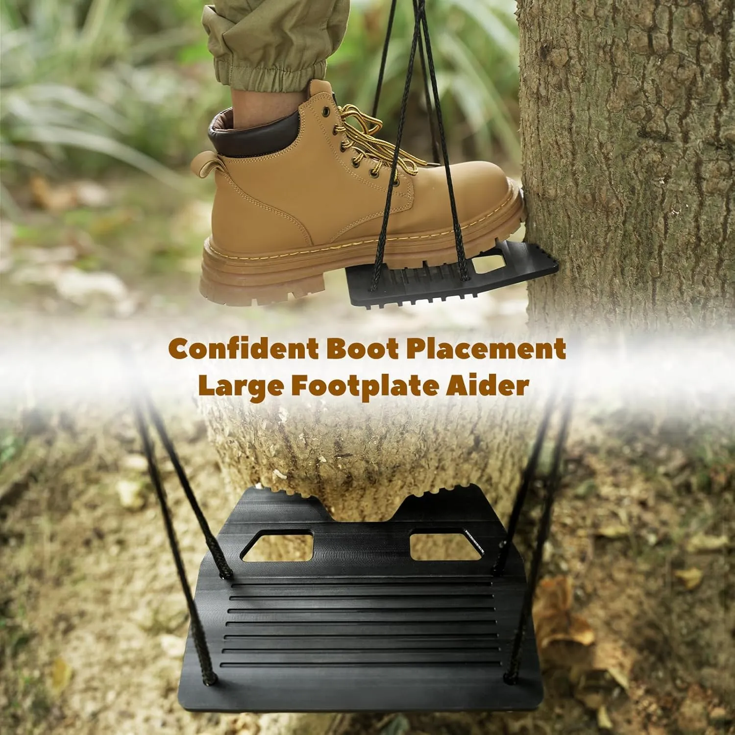 Climbing Stick Aider for Hunting, Daisy Chain Single Step Aider, Hand-Braided Lightweight Rope Ladder Tree Stand Step