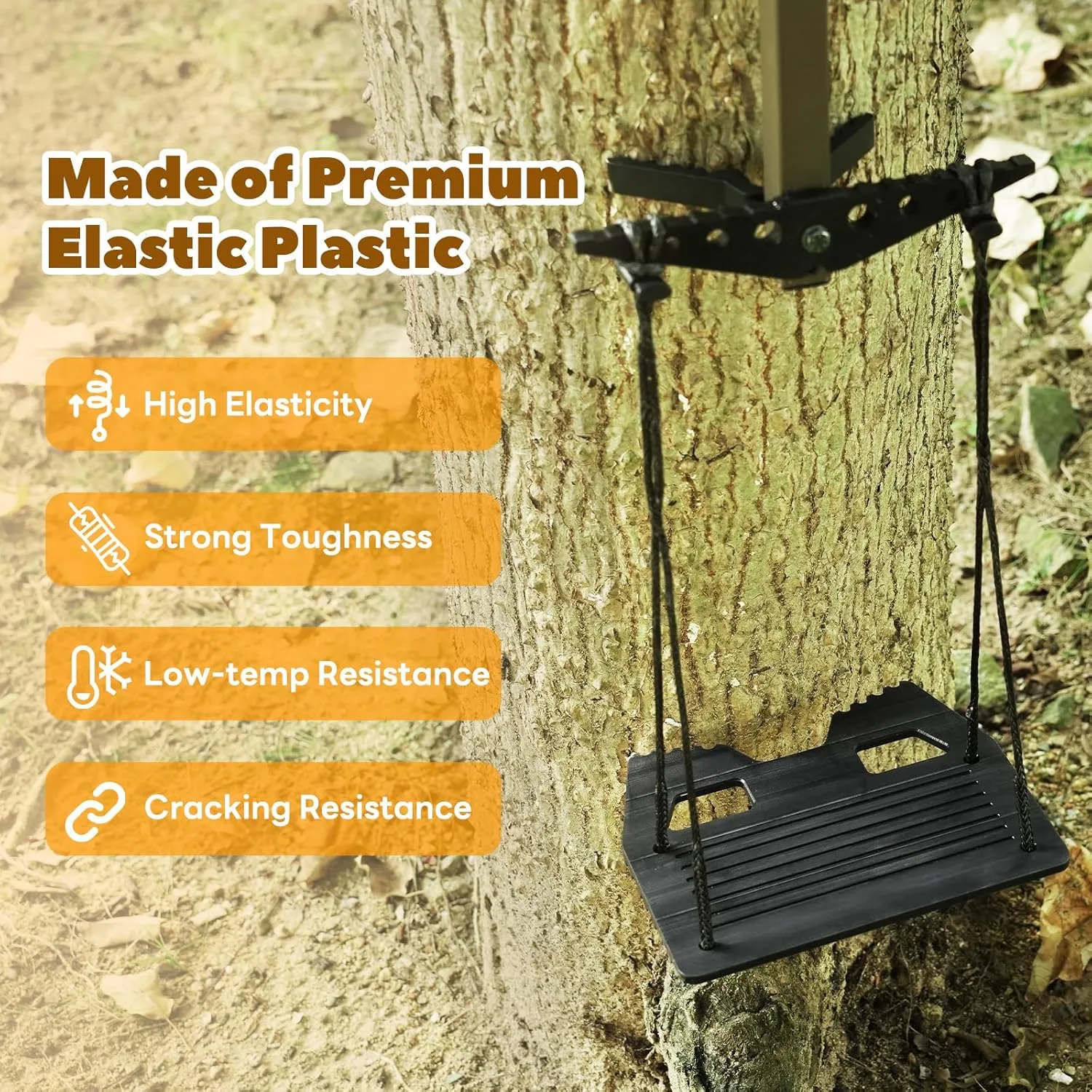 Climbing Stick Aider for Hunting, Daisy Chain Single Step Aider, Hand-Braided Lightweight Rope Ladder Tree Stand Step