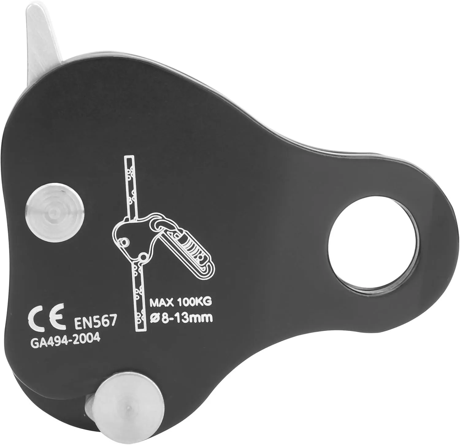 Climbing Stop Descender, Rock Climbing Rope Grab Rock Climbing Gear with Blocking Teeth Function for Outdoor