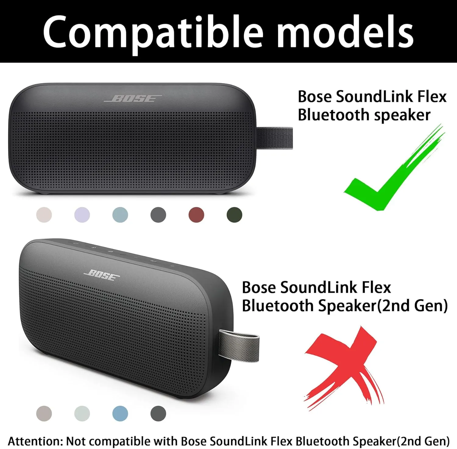 co2CREA Soft Silicone Case Replacement for Bose SoundLink Flex Bluetooth Portable Speaker Carmine Red Case