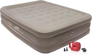 Coleman SupportRest Double-High 18" Queen Air Mattress | Indoor and Outdoor Raised Airbed with 120V Rechargeable Air Pump | Blow Up Air Mattress for Camping