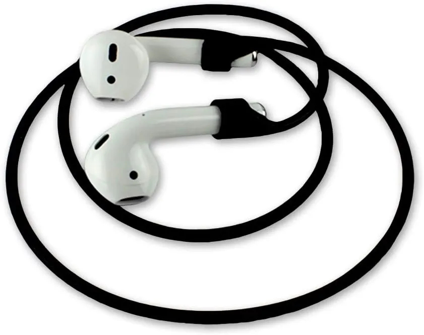 Collegiate Leatherette Cover for Apple AirPods Generation 1/2 Case with Carabiner and Safety Cord – Kansas Jayhawks