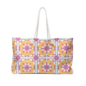 Colorful Geometric Weekender Bag - For Travel and Beach Days