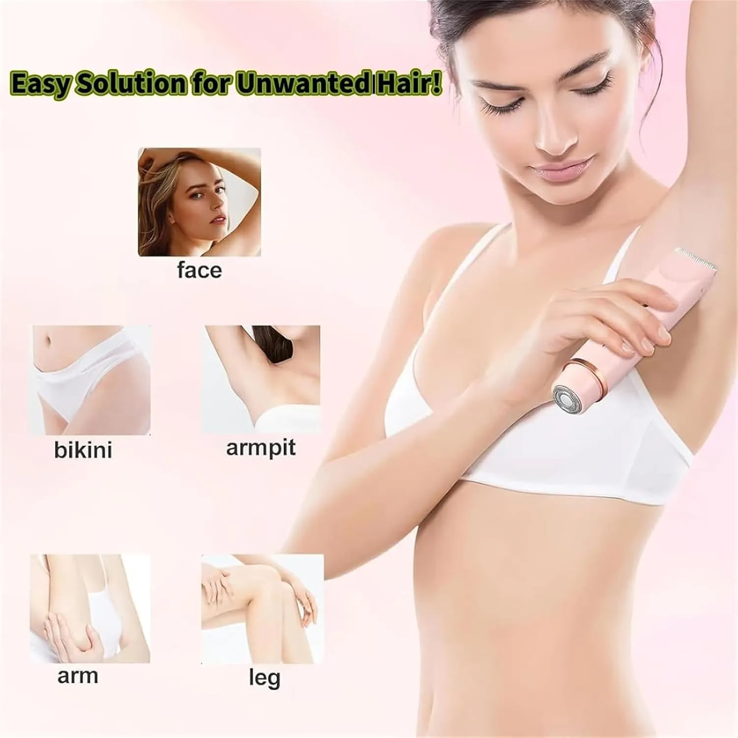Comfort 2 in 1 Electric Lady Shaver, Bald Cat Razor for Women, Dual Head Electric Shaver for Women (1Pcs)