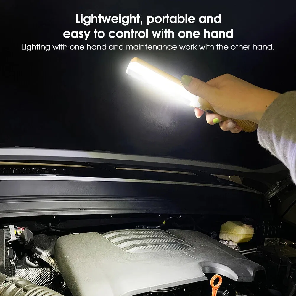 Cordless COB Inspection Torch Lamp Rechargeable LED Magnetic Work Light Yellow