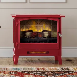Country Living Deep Red Infrared Electric Fireplace Stove Heater