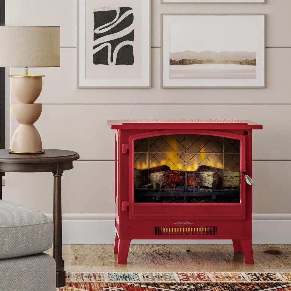 Country Living Deep Red Infrared Electric Fireplace Stove Heater