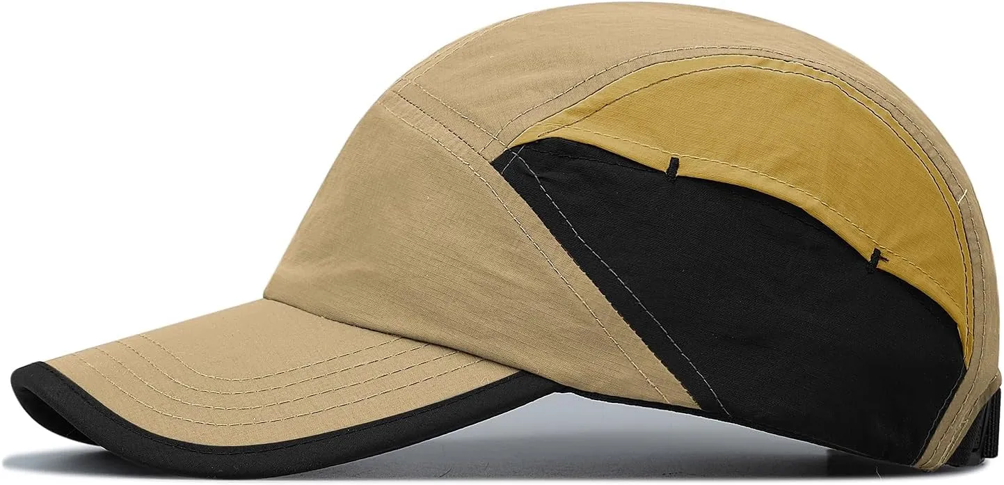 Croogo Quick Dry Baseball Cap Dad Hat Multi Color 5 Panel Sports Caps UV Protection Sun Hat Waterproof Snapback Trucker Hats