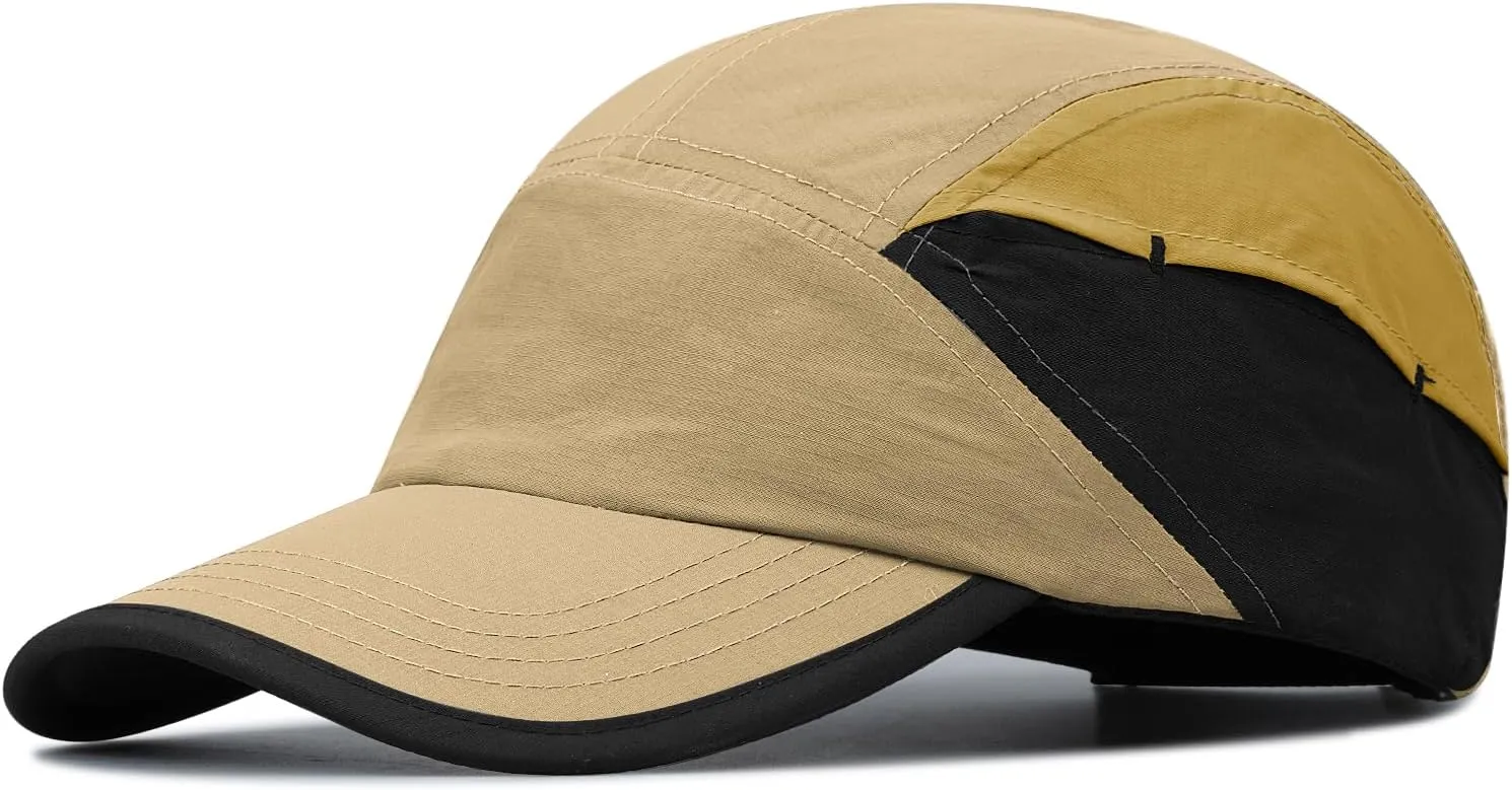 Croogo Quick Dry Baseball Cap Dad Hat Multi Color 5 Panel Sports Caps UV Protection Sun Hat Waterproof Snapback Trucker Hats
