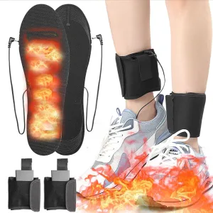 Cuttable Heating Insoles, Portable Rechargeable Electric Heating Insoles for Men and Women Winter, Hiking, Skiing, Camping, Hunting, Outdoor Work