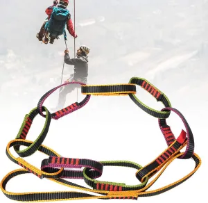 Daisy Chain Rope, Outdoor Nylon Climbing Daisy Rope Climbing Daisy Chain Rope Downhill Forming Ring Sling Personal Anchor for High-Altitude Work for Hole Exploration