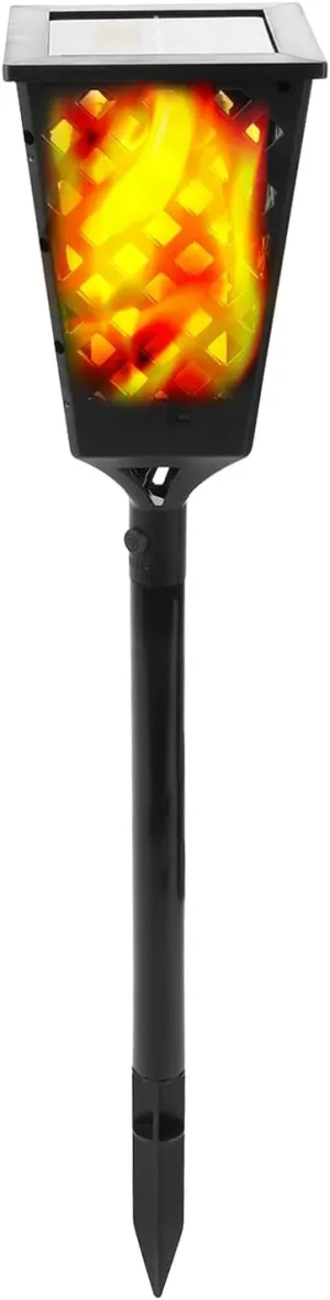 Dancing Tiki Light 42'' Height, Outdoor Solar Powered Torch Light, Waterproof Dancing Flame, Decorative for Gardens, Pathways, Deck, Fence, Flowerbeds, No Wires or Electricity Needed - 1 Pack