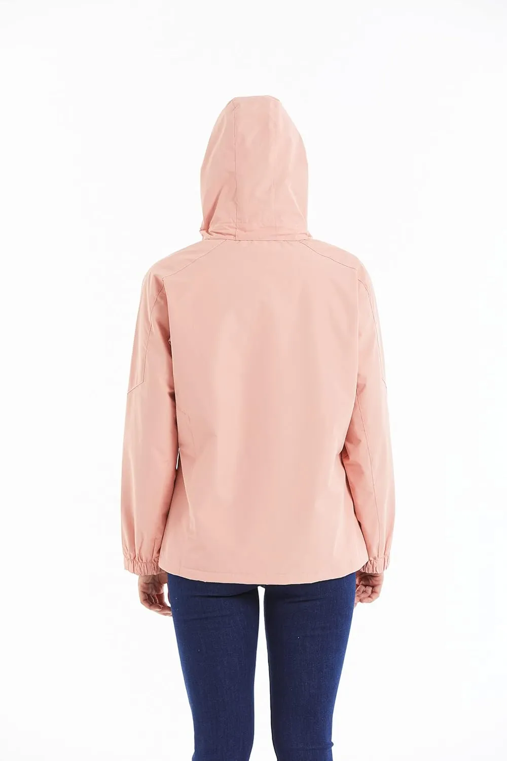 Diamond Candy Waterproof Rain Jacket Women Lightweight Outdoor Raincoat Hooded for Hiking skiing