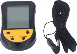 Digital Altimeter Multifunctional LCD Backlit with Barometer Thermometer, Strength ABS Material, Compact Size for Carrying, Rope Port, Super Bright