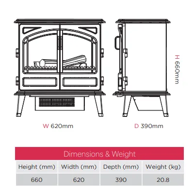 Dimplex Fortrose Optimyst Electric Stove