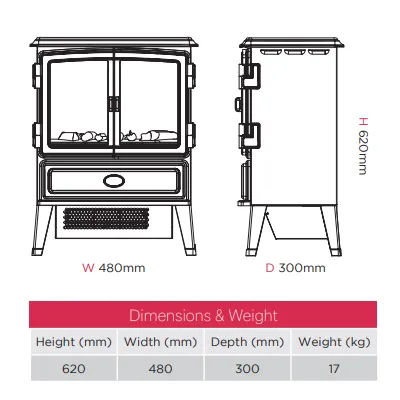 Dimplex Oakhurst Optimyst Electric Stove