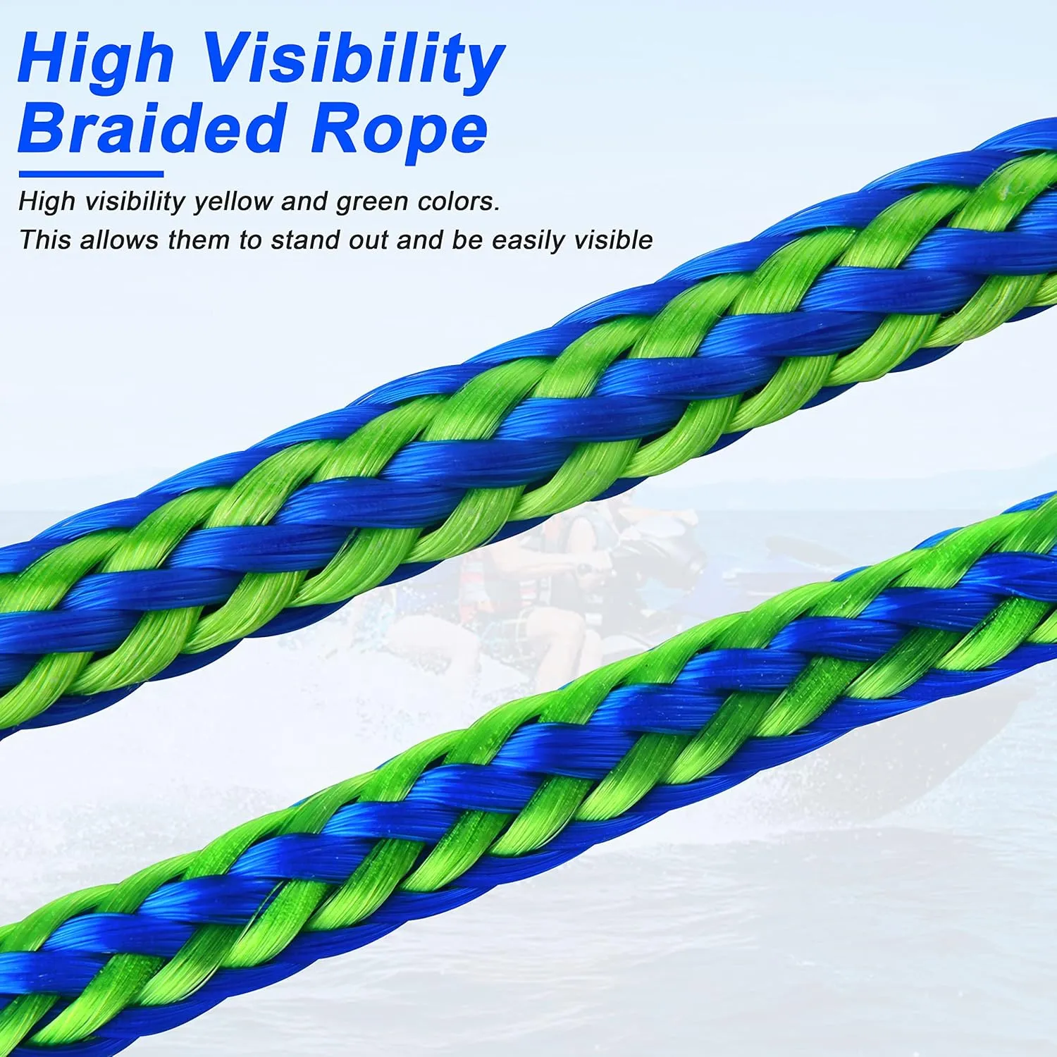 Docking Lines Rope Mooring Bungee - PWC Dock Rope 7FT 10FT 14FT with Foam Float for Personal Watercraft Kayak, Jet Ski, SeaDoo, Boat, Pontoon Bungee Docking Line Rope