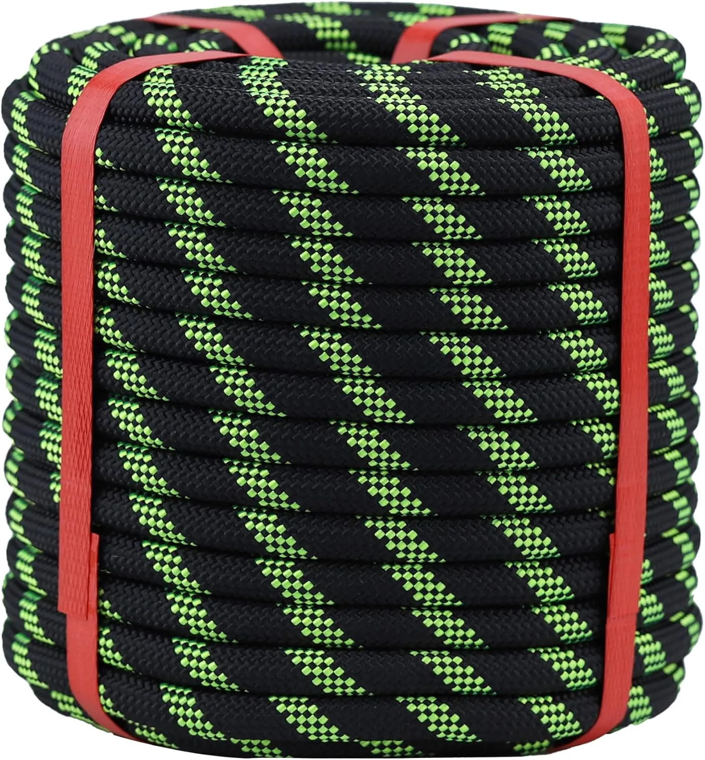 Double Braid Arborist Rope Black(1/2 in x 100 ft) Arborist Rigging Polyester Rope - 48 Strand PRope Swing for Tree Bull Rope for Outdoor, Climbing, Swing, Sailing