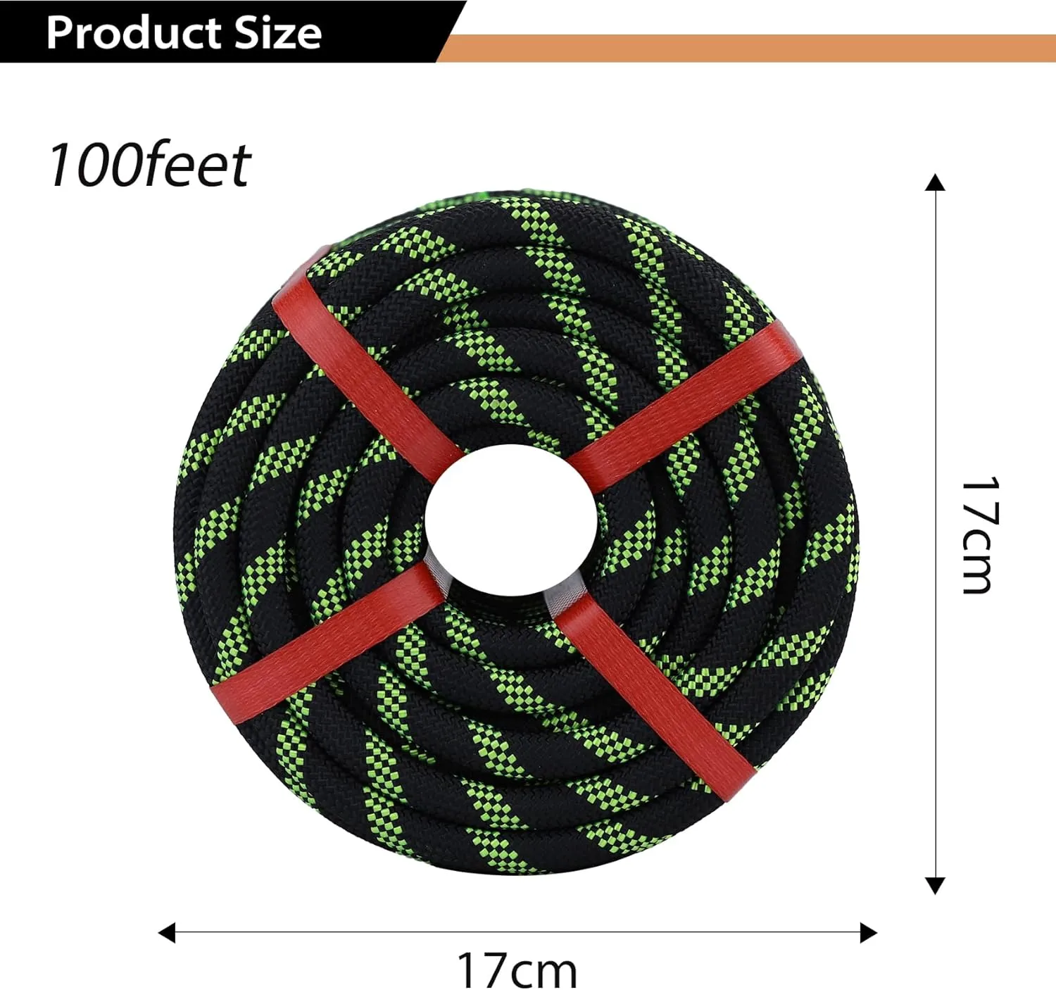 Double Braid Arborist Rope Black(1/2 in x 100 ft) Arborist Rigging Polyester Rope - 48 Strand PRope Swing for Tree Bull Rope for Outdoor, Climbing, Swing, Sailing
