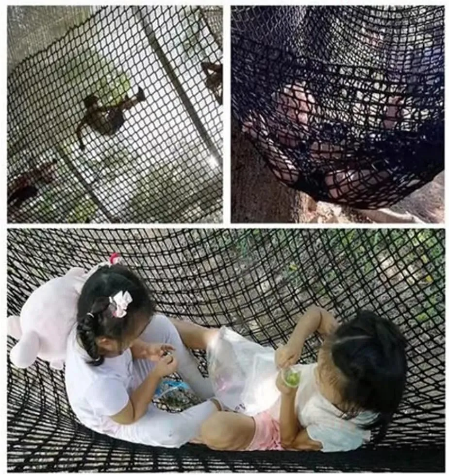 Double Layer Durable Kids Playground net Climbing Cargo Net Polyester Double Layers Cargo Net Climbing Outdoor Playground Climbing Cargo Net