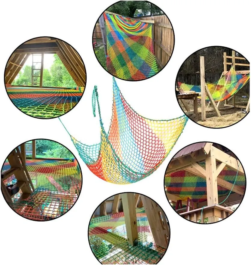 Double Layer Durable Kids Playground net Climbing Cargo Net Polyester Double Layers Cargo Net Climbing Outdoor Playground Climbing Cargo Net