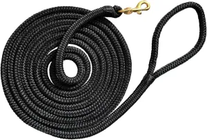 Double Nylon Horse Lead Ropes – 10FT / 15FT Durable Lightweight Lead Ropes for Horses with Snap Hook