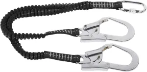 Double Steel Large Hook Elastic String High Altitude Safety Belt Highstrength Wear Ideal For Mountain Climbing High Altitude Operations High Rise Construction