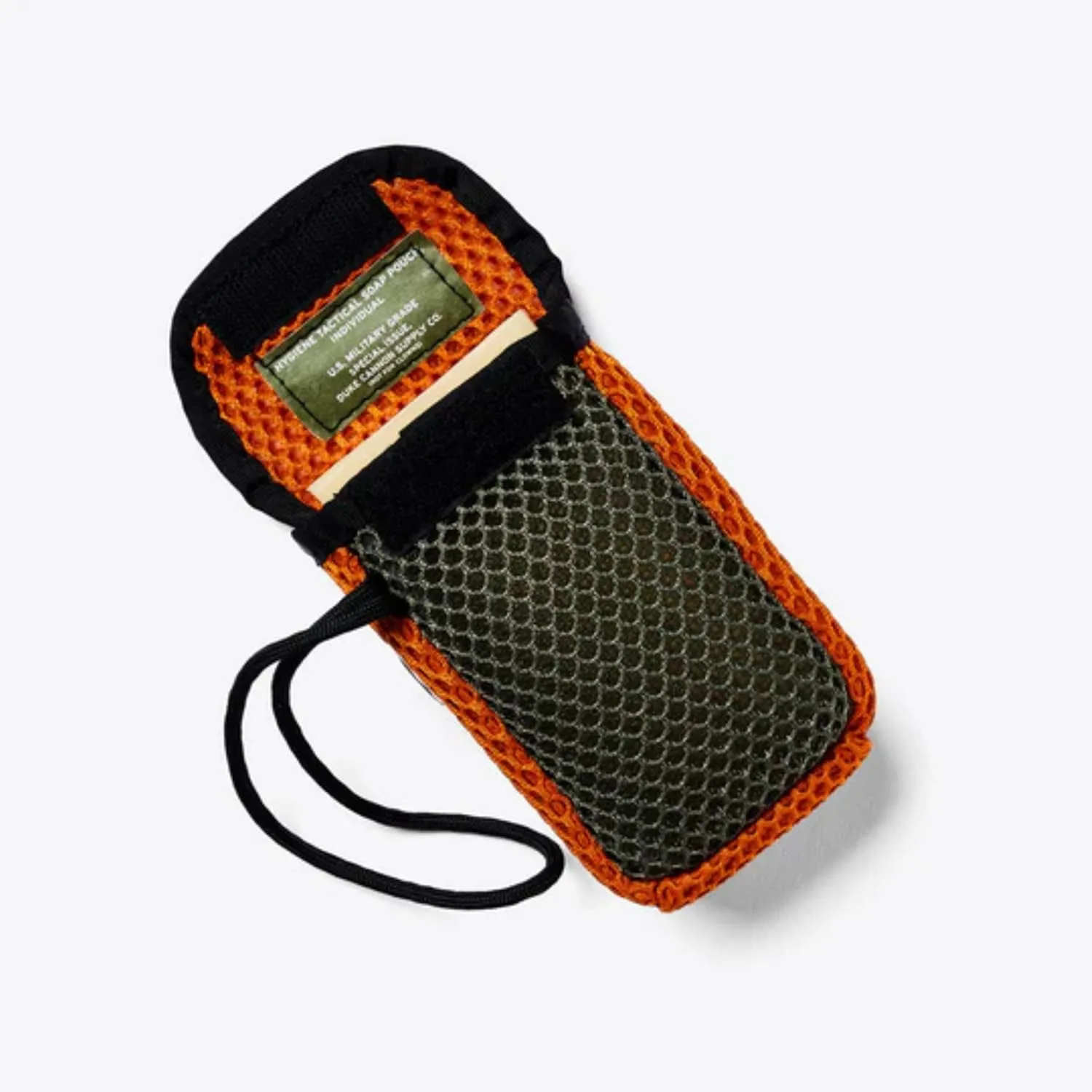 Duke Cannon Tactical Scrubber Soap Pouch - U.S. Military-Grade, Coarse and Soft Mesh, 550 Paracord, Shower Hygiene Essential for Men's Bar Soap