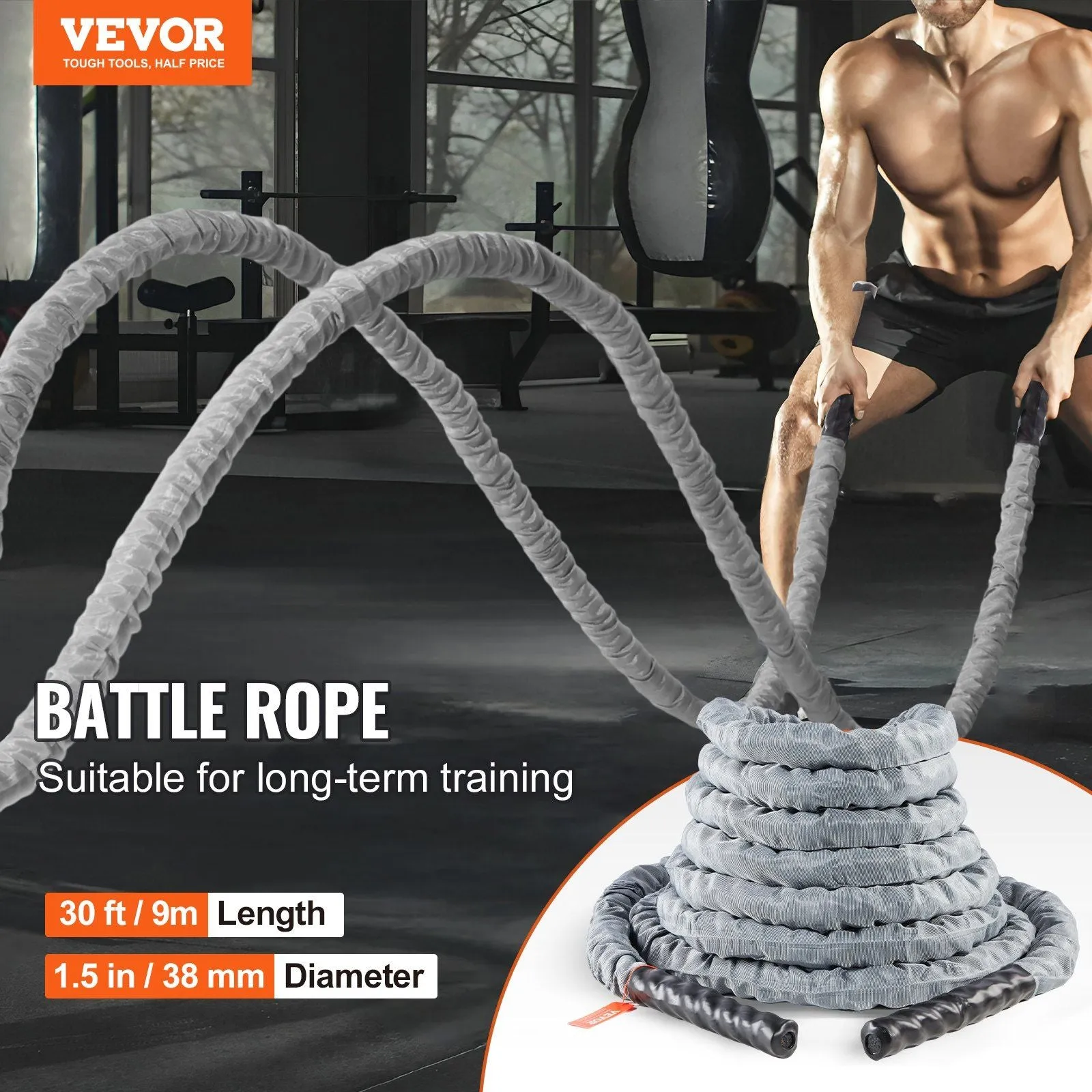 Durable Fitness Battle Rope