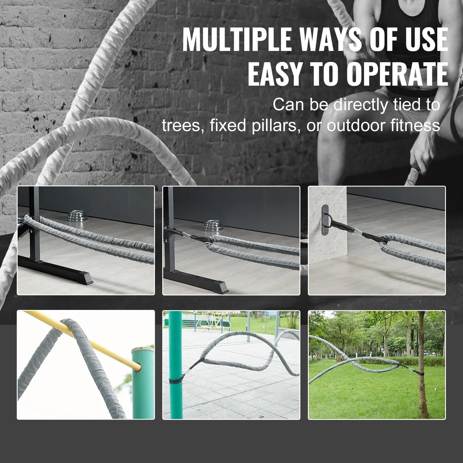 Durable Fitness Battle Rope