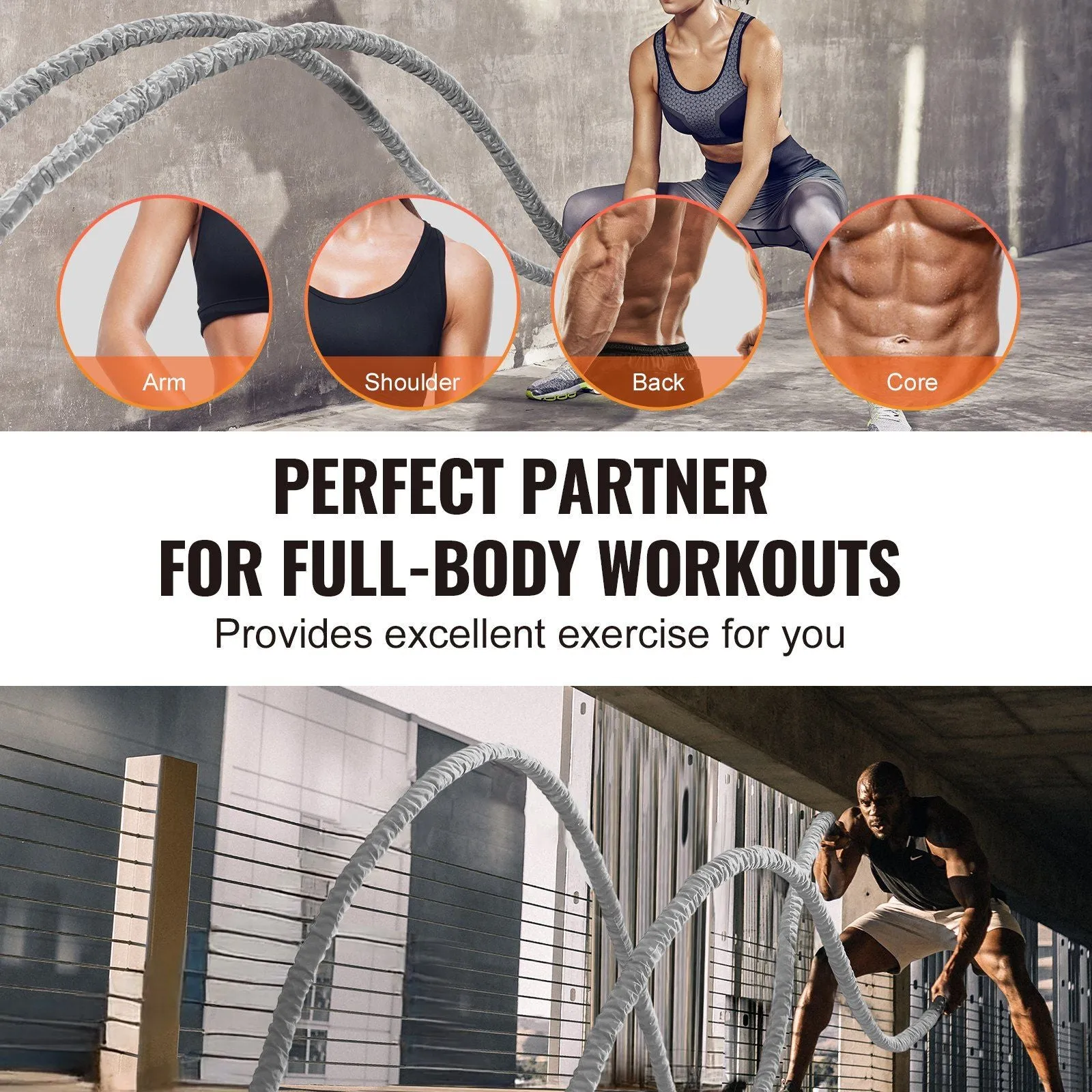 Durable Fitness Battle Rope