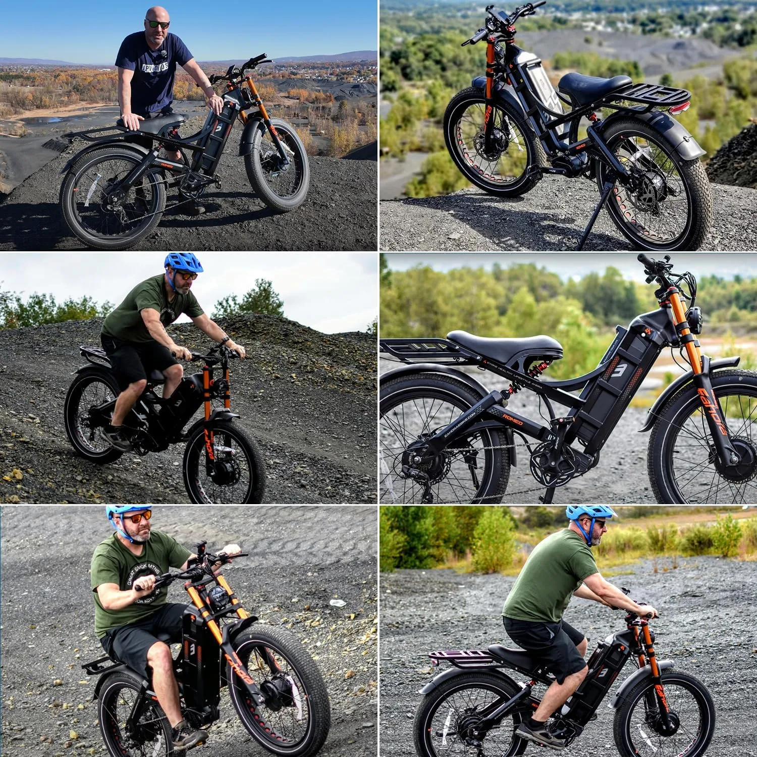 eAhora Romeo Pro Ⅱ(2025 Version) 4000W Peak Electric Bike for Adults, 52V 70Ah Battery up to 200Miles,46Mph Dual Motors Ebike,26"*4.0 Fat Tire Full Suspension Off-Road Mountain E-Bike for Men,UL 2849