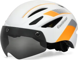 EASTINEAR Adults Bike Helmet Magnetic Goggle Cycling Helmet with USB Rechargeable Taillight for Men Women Mountain & Road Bicycle Helmet Magnetic Shield