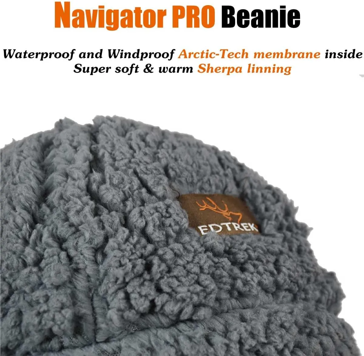 EDTREK Ultra Performance Insulated Beanie Hat for Cold Weather - Waterproof and Windproof Backcountry Winter Hat