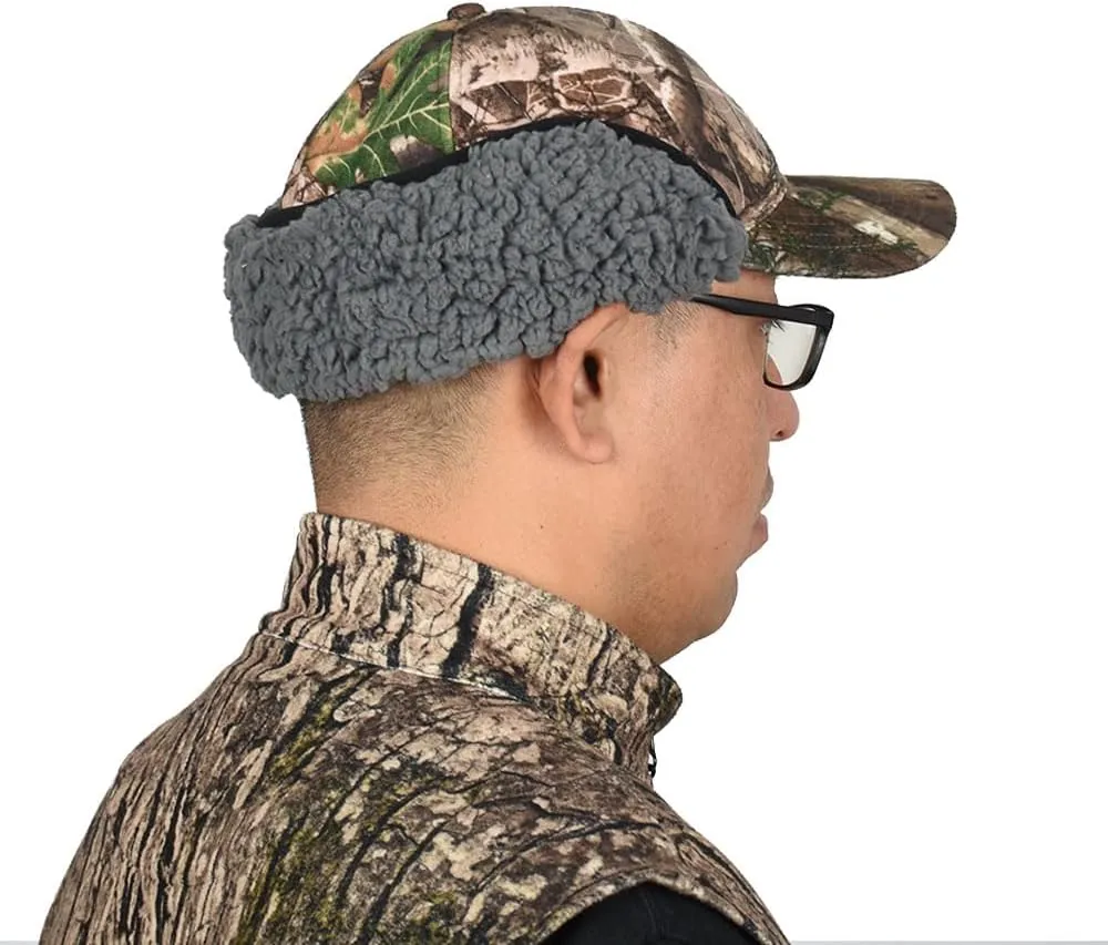 EDTREK Windproof and Waterproof Winter Hat with Sherpa Lined Ear Flap - Ultra Performance Blaze Orange and Camo Hunting Hat