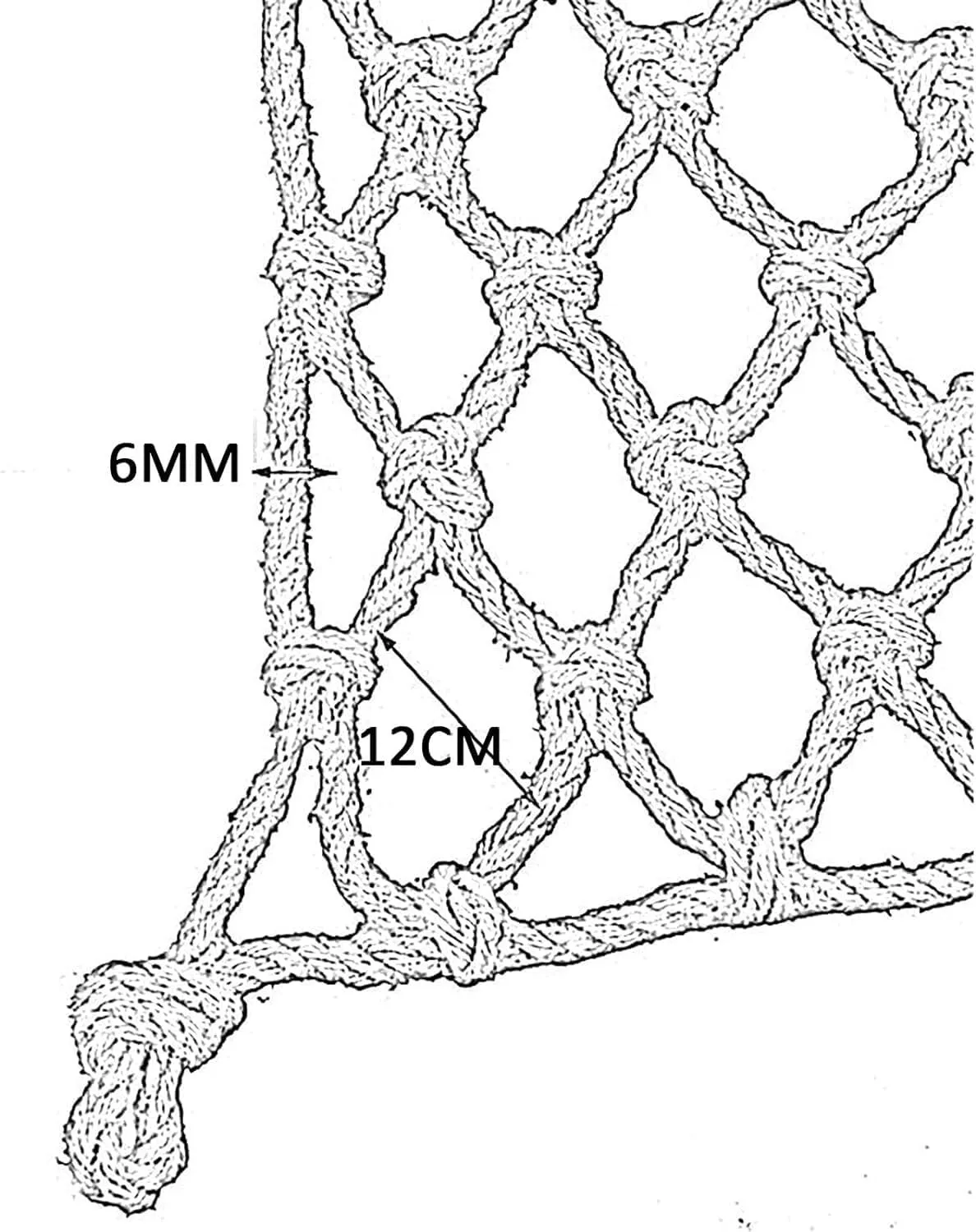 EkiDaz HXRW Rope Net Climbing Net Outdoor Child Safety Fence Net Multi-use Protection Net for Truck Trailer Protection Playground Sets for Backyards (Size : 1 * 1m(3.3 * 3.3ft))