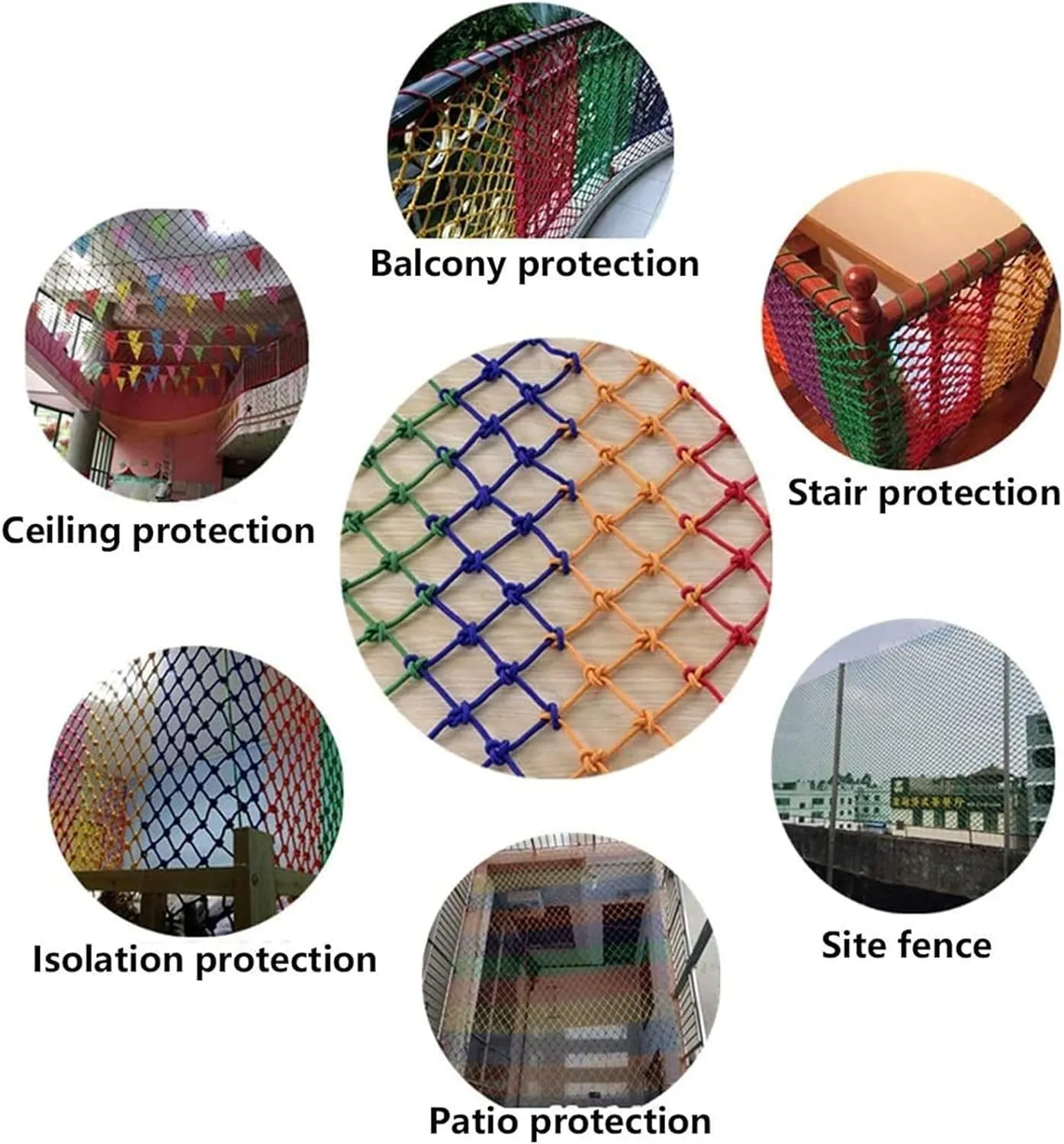 EkiDaz HXRW Rope Net Climbing Net Outdoor Child Safety Fence Net Multi-use Protection Net for Truck Trailer Protection Playground Sets for Backyards (Size : 1 * 1m(3.3 * 3.3ft))