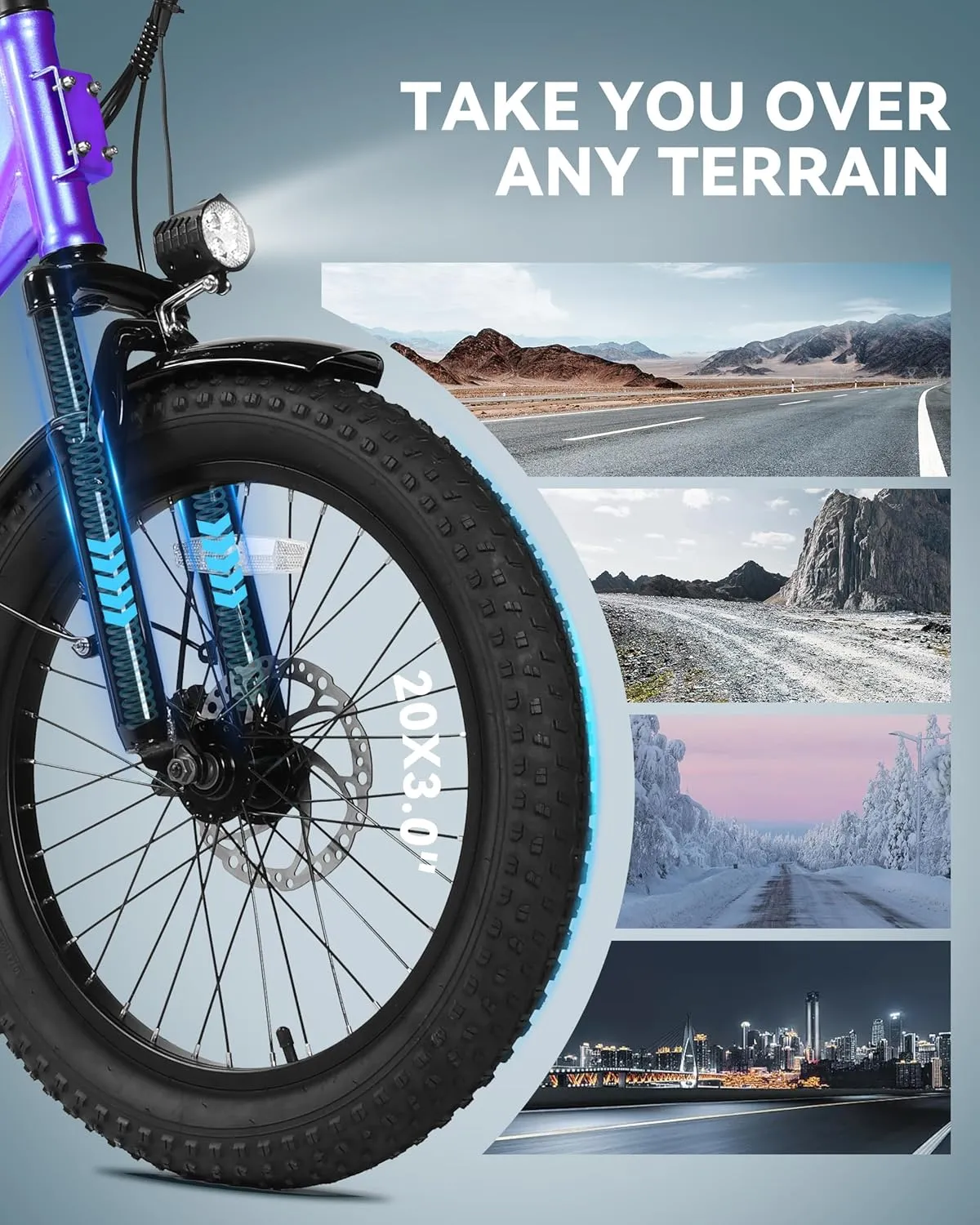 Electric Bike for Adults, Actbest Mars 20'' Fat Tire Folding Ebike with Peak 1200W Motor, 7 Speed 28MPH, 48V 499Wh Removable Battery Max Range 55 miles, Adjustable Bike Stem, Foldable Electric Bicycle