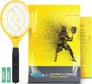 Electric Fly Swatter Racket - Indoor Bug Zapper for Home, Fly Zapper, Mosquito Killer, Gnat Control, Pest Insect Catcher, Fly Swatter & Bug Zapper Outdoor, Indoor Mosquito Zapper