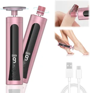 Electric Foot File Callus Remover, Electric Foot File Nail Grinder 2 in 1, 9 Speed Adjustable, Rechargeable Professional Foot Sander Pedicure Tool for Feet Dry Dead Skin (Rose Gold)
